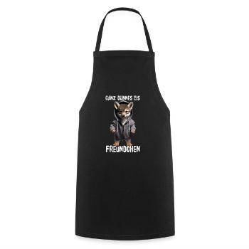 Glace très mince se lier d’amitié avec le coyote - Tablier de cuisine - noir - Devant - AI Model Male 185 dark (185cm)