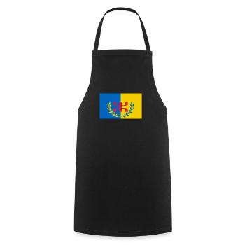 Drapeau Kabyle officiel - Tablier de cuisine - noir - Devant - AI Model Male 185 dark (185cm)