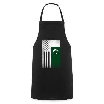 Pakistan Design für stolze pakistanisch Amerikaner - Kochschürze - Schwarz - Vorne - AI Model Male 185 dark (185cm)