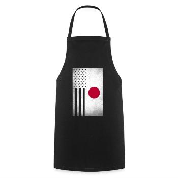 Japan Design für stolze japanische Amerikaner - Kochschürze - Schwarz - Vorne - AI Model Male 185 dark (185cm)
