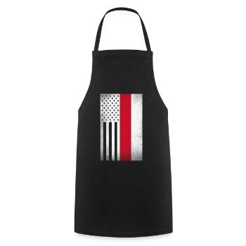 Indonesien Design für indonesische Amerikaner - Kochschürze - Schwarz - Vorne - AI Model Male 185 dark (185cm)