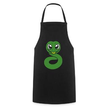 Little Snake Humor - Cooking Apron - black - Front - AI Model Male 185 dark (185cm)