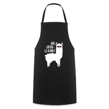 Pas de probllama - Tablier de cuisine - noir - Devant - AI Model Male 185 dark (185cm)