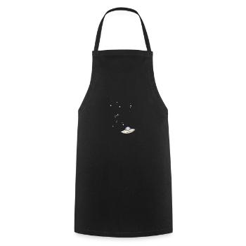 UFO - Cooking Apron - black - Front - AI Model Male 185 dark (185cm)