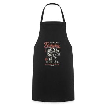 Firefighter Dad Firefighter T-Shirt Gift - Cooking Apron - black - Front - AI Model Male 185 dark (185cm)