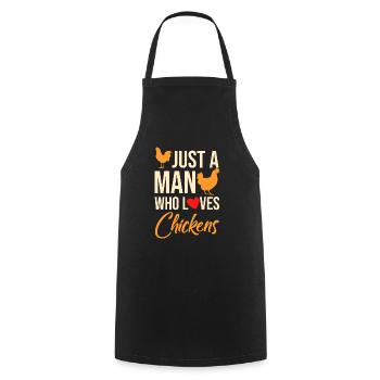 Chicken Owner Poultry Farmer Gag - Cooking Apron - black - Front - AI Model Male 185 dark (185cm)