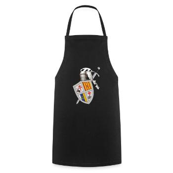 Schild Helm Schwert - Cooking Apron - black - Front - AI Model Male 185 dark (185cm)