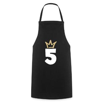 NUMÉRO CINQ 5 Couronne - Tablier de cuisine - noir - Devant - AI Model Male 185 dark (185cm)