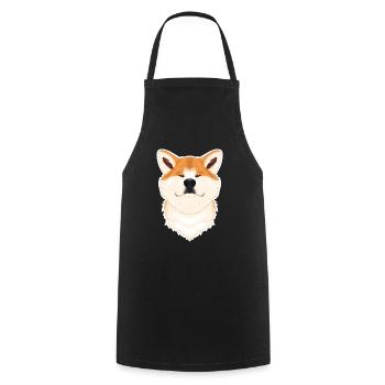 Akita Inu Lover I Dog Lover I Akita Inu - Cooking Apron - black - Front - AI Model Male 185 dark (185cm)
