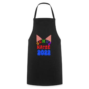 Schulbeginn Katze Schulkatze 2022 T shirt - Kochschürze - Schwarz - Vorne - AI Model Male 185 dark (185cm)