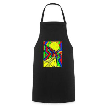 COUCHER DE SOLEIL OBLIQUE - Tablier de cuisine - noir - Devant - AI Model Male 185 dark (185cm)
