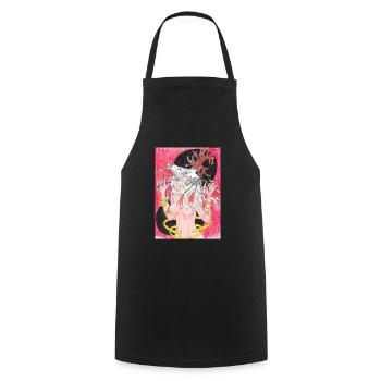 North Witch - Cooking Apron - black - Front - AI Model Male 185 dark (185cm)