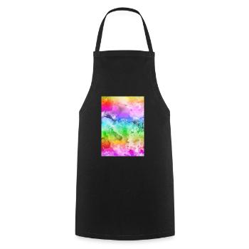 Regenboden Design Frieden - Kochschürze - Schwarz - Vorne - AI Model Male 185 dark (185cm)