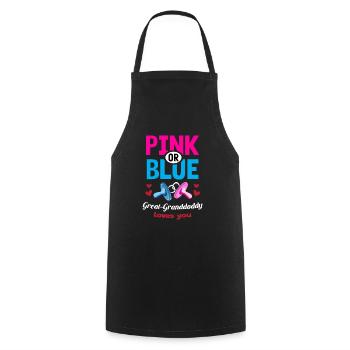 Pink or Blue Great-Granddaddy Loves You Gender - Cooking Apron - black - Front - AI Model Male 185 dark (185cm)