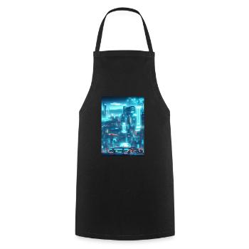 Cool Japanese World Japan Neon City - Kochschürze - Schwarz - Vorne - AI Model Male 185 dark (185cm)