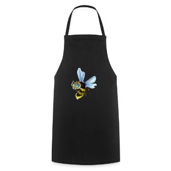 Bee - Cooking Apron - black - Front - AI Model Male 185 dark (185cm)