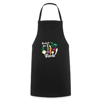 Back to the Roots Variation of Vegetables Vegetarian - Cooking Apron - black - Front - AI Model Male 185 dark (185cm)