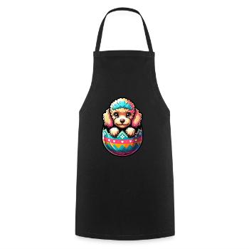 Easter Egg Easter Egg Dog Poodle Hatches From The Egg - Cooking Apron - black - Front - AI Model Male 185 dark (185cm)