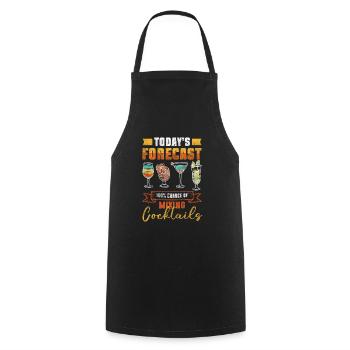 Bartender Liquor Holiday - Cooking Apron - black - Front - AI Model Male 185 dark (185cm)