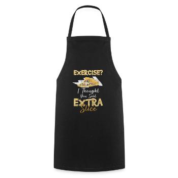 Pizzeria Pizzastück Liebe - Kochschürze - Schwarz - Vorne - AI Model Male 185 dark (185cm)