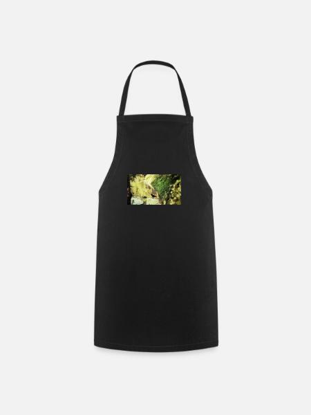 Corbeau sur fleuve jaune - Tablier de cuisine - noir
