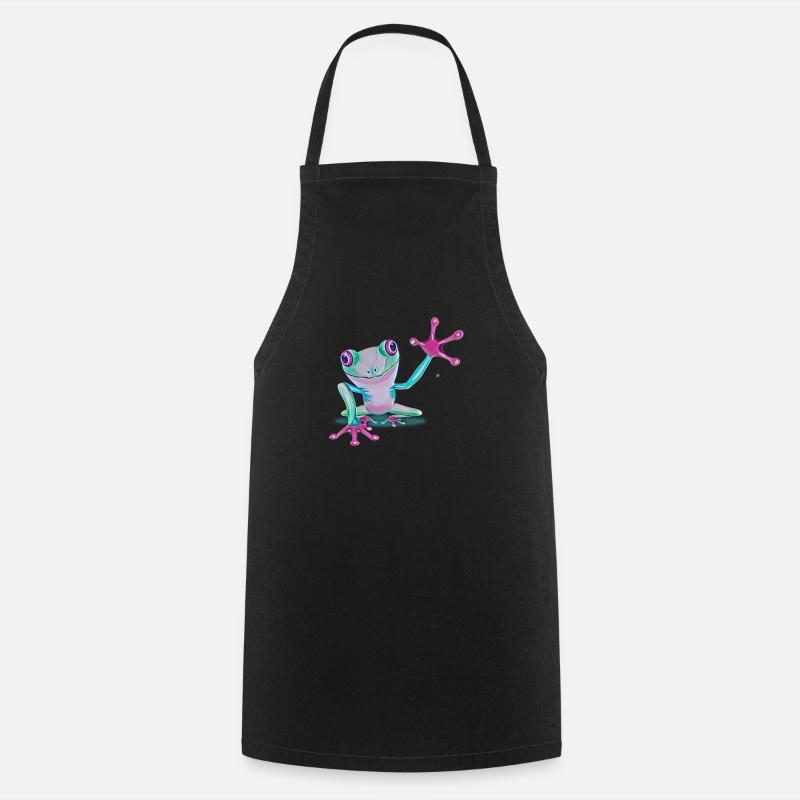 Frosch - Kochschürze - Schwarz