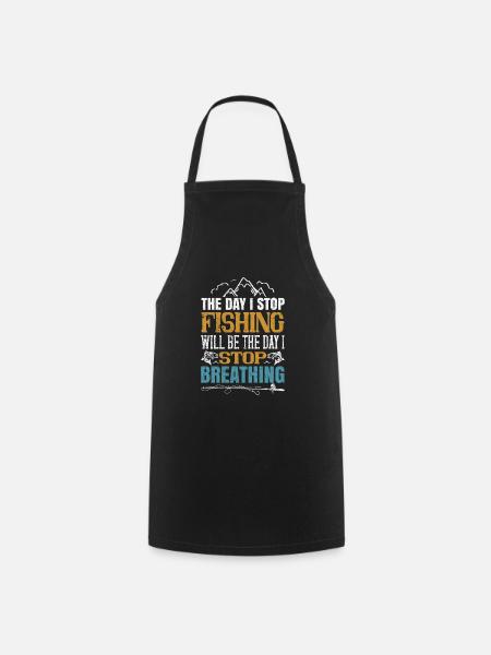 Fishing angler fishing fish gift 84 - Cooking Apron - black
