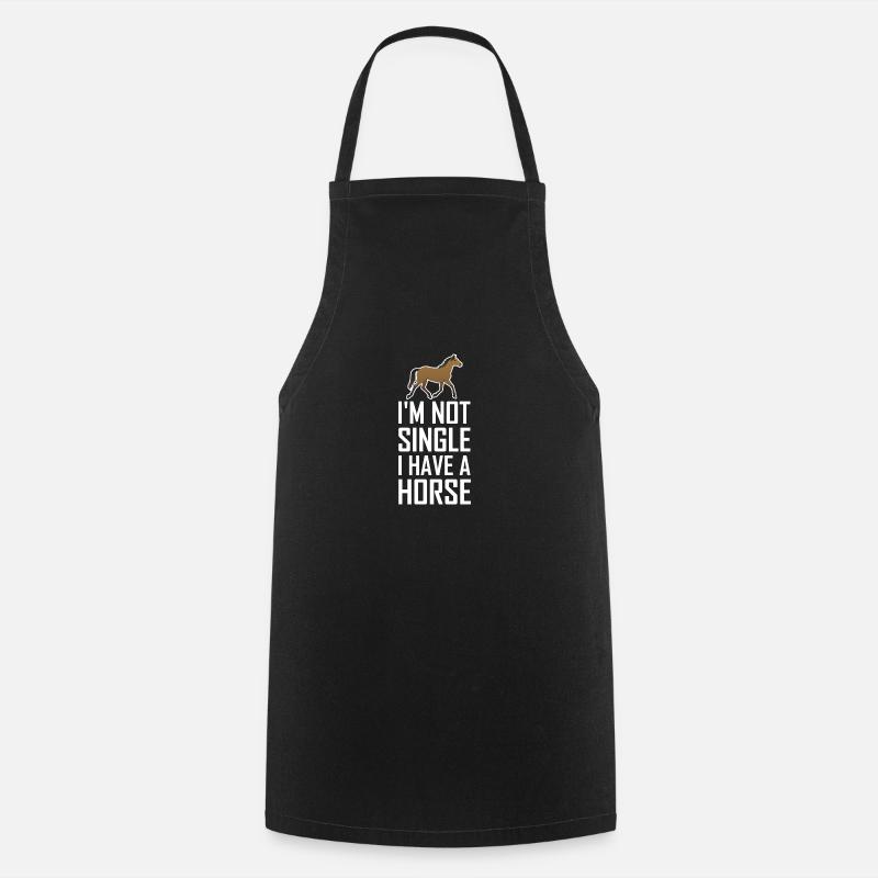 horse - Cooking Apron - black