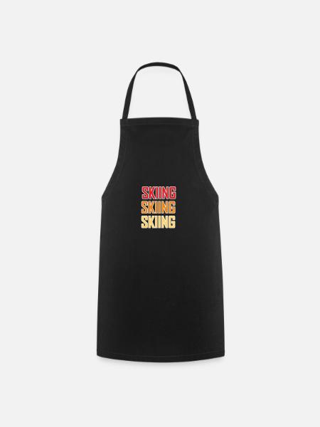 Ski Ski Ski - Cooking Apron - black