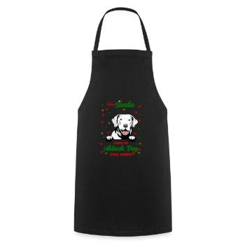 Akbash Hund Hund Weihnachten Hunderasse - Kochschürze - Schwarz - Vorne - AI Model Male 185 dark (185cm)