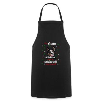 Australischer Koolie Hund Weihnachten Hunderasse - Kochschürze - Schwarz - Vorne - AI Model Male 185 dark (185cm)