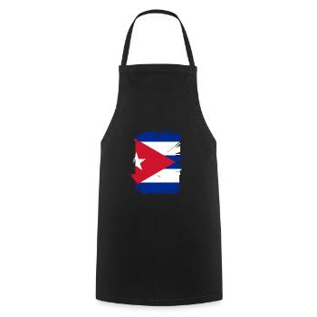 Kuba Flagge Karibik Urlaub Cuba Reise Havanna - Kochschürze - Schwarz - Vorne - AI Model Male 185 dark (185cm)