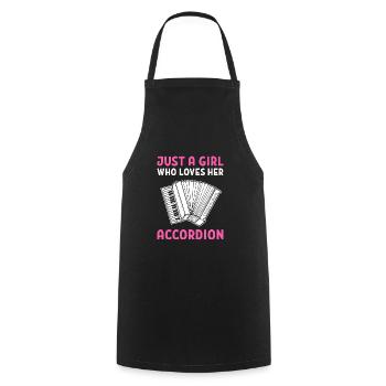 accordéon - Tablier de cuisine - noir - Devant - AI Model Male 185 dark (185cm)