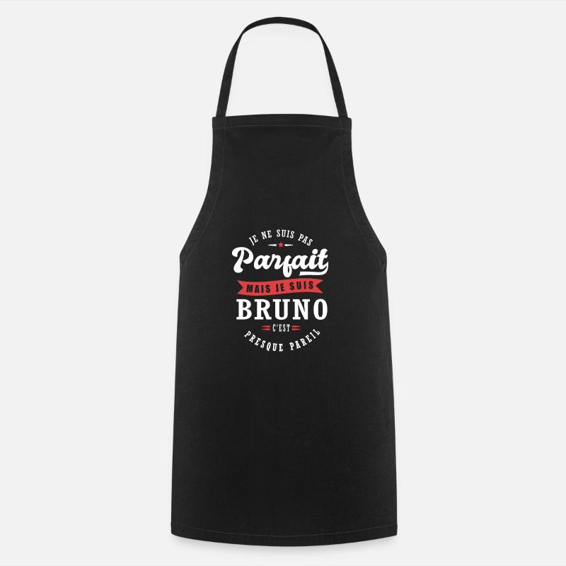 Bruno Parfait Cadeau prenom bruno - Tablier de cuisine - noir