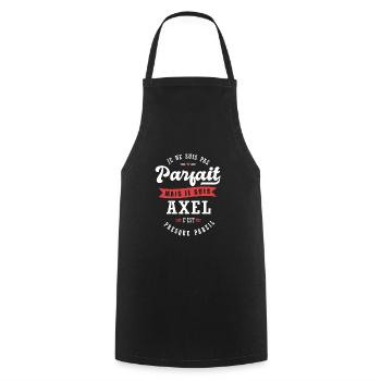 Axel Parfait Cadeau prenom axel - Tablier de cuisine - noir - Devant - AI Model Male 185 dark (185cm)