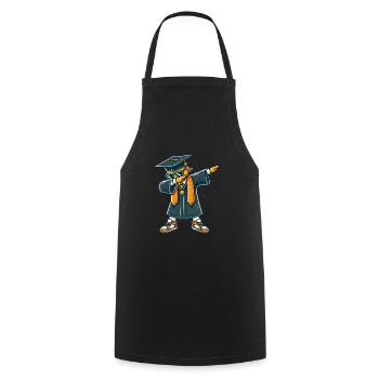 Cool Graduate Dab Pose Illustration - Cooking Apron - black - Front - AI Model Male 185 dark (185cm)