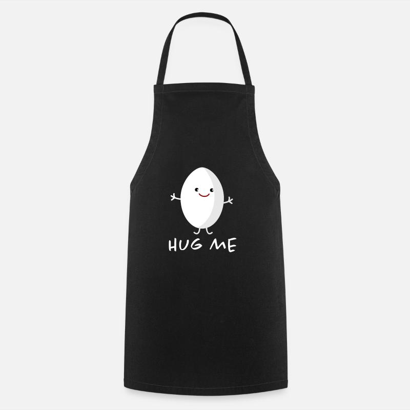 Hug me (egg) - Cooking Apron - black