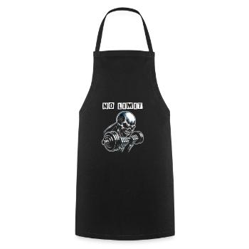 No Limit Workout Bodybuilding Skull with Dumbbell - Cooking Apron - black - Front - AI Model Male 185 dark (185cm)