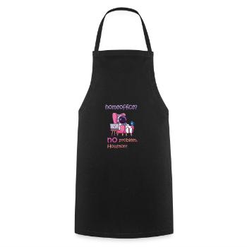 Homeoffice Arbeit arbeiten Astronaut mit Kaffee - Kochschürze - Schwarz - Vorne - AI Model Male 185 dark (185cm)
