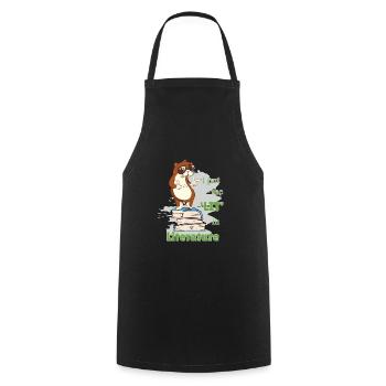 Funny Sayings Literature Books Writing Otter - Cooking Apron - black - Front - AI Model Male 185 dark (185cm)