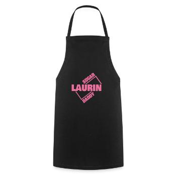 Laurin als Sugardaddy - Kochschürze - Schwarz - Vorne - AI Model Male 185 dark (185cm)
