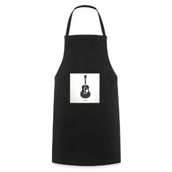 The Simple Beauty of the Acoustic Guitar - Cooking Apron - black - Front - AI Model Male 185 dark (185cm)