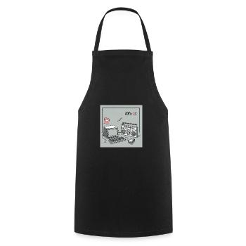 90s cult objects : Walkman, computer and Co. - Cooking Apron - black - Front - AI Model Male 185 dark (185cm)
