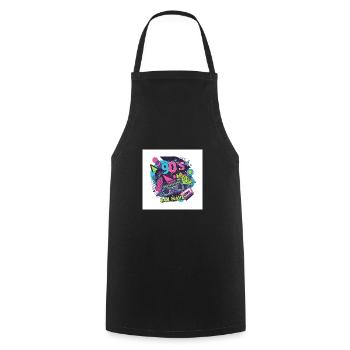 90s vibes: Walkman, cassette and co. - Cooking Apron - black - Front - AI Model Male 185 dark (185cm)