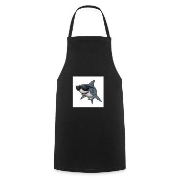 Requin cool avec lunettes de soleil - Tablier de cuisine - noir - Devant - AI Model Male 185 dark (185cm)