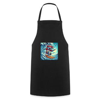 Surf like a koala: waves, sun and fun! - Cooking Apron - black - Front - AI Model Male 185 dark (185cm)