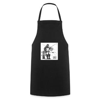 From Hook to Catch: The World of Fishing - Cooking Apron - black - Front - AI Model Male 185 dark (185cm)