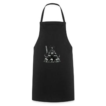 Vikings avec des épées et de nombreux crânes - Tablier de cuisine - noir - Devant - AI Model Male 185 dark (185cm)