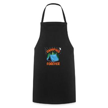 Camping Forever - Kochschürze - Schwarz - Vorne - AI Model Male 185 dark (185cm)