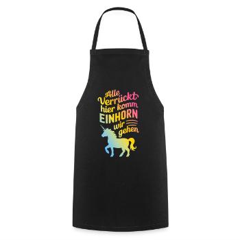 Unicorn Unicorns Mythical Creatures Mystical - Cooking Apron - black - Front - AI Model Male 185 dark (185cm)